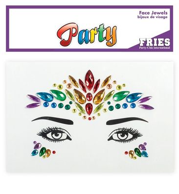 narrenwelt Face Jewels Rainbow Regenbogen Gesichts-Steinchen Schmucksteine selbstkleb