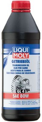 LIQUI MOLY Getriebeöl "GL4" SAE 80W, mi 1 l Flasche