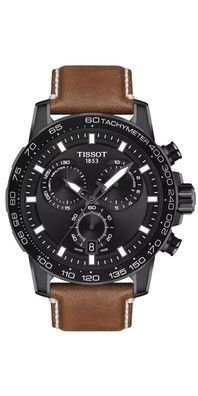 Tissot Supersport Chronograph Schwarz PVD Leder T125.617.36.051.01
