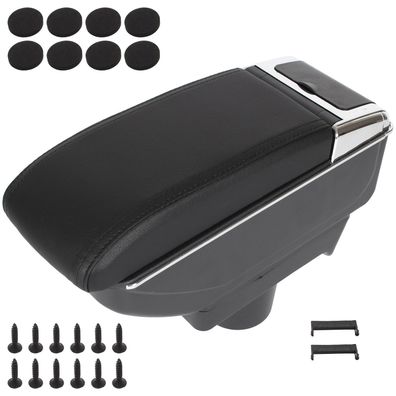 Opel Astra III H 04-14 Armlehne mit Ablagefach Schwarzes ECO-LEDER + Montagesatz