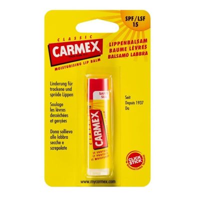 Carmex Classic feuchtigkeitsspendender Lippenbalsam SPF 15 4,25 g