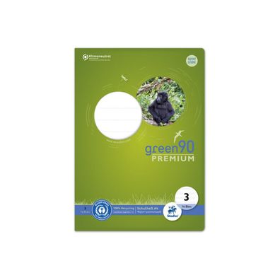 Staufen® Schulheft green Lineatur 3 liniert DIN A4 ohne Rand, 16 Blatt