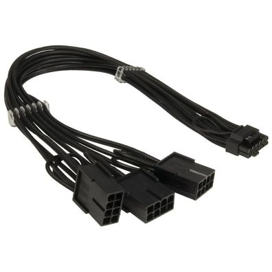 Inter-Tech Adapter GPU-02 (12pin) auf 3x8pin PCIe, 34cm