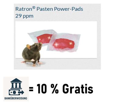 Ratron Pasten Power-Pads gegen Ratten und Mäuse 210gr. 450gr. 1005gr