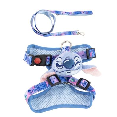 Disney Stitch Hunde Geschirr mit Leine für Spaziergänge und Alltag