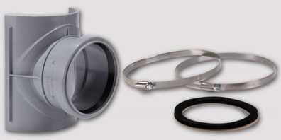 airfit culotte de dérivation DN 110x90 incl. 2 colliers de fixation, W2