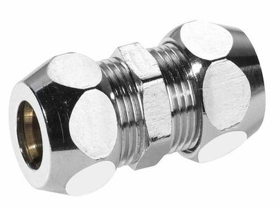 Schlösser Armaturen DOPPEL-QUETSCHVERSCHRAUBUNG DN8, 3/8"x8MM, Verchromt