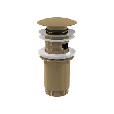 alcadrain Ablaufventil für die Waschbecken CLICK/CLACK 5/4" Ganzmetal mit Überlauf, g