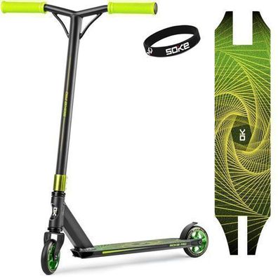 SOKE PRO Stunt-Scooter gelb und grün