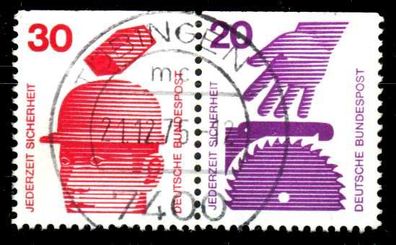 BRD BUND Zusammendruck Nr W55 zentrisch gestempelt WAAGR PAA X14CD16
