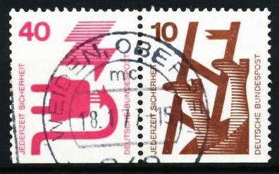 BRD BUND Zusammendruck Nr W48 zentrisch gestempelt WAAGR PAA X5F338E