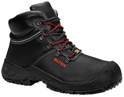 Elten Sicherheitsschuhe Renzo Mid ESD S3 Größe 41 schwarz Leder Stahlkappe