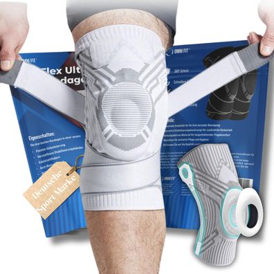 Omni Fit KneeFlex Ultra Kniebandage Größe M mit Patellaring und Federn