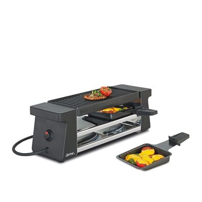 Spring Raclette 2 Compact fér 2 Personen schwarz Grillplatte Aluminiumguss