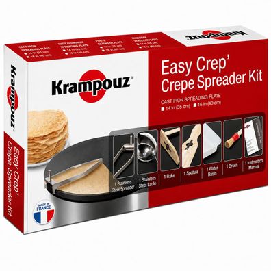 Krampouz Teigverteil-Set 40 cm aus Edelstahl fér dénne runde CrÃªpes