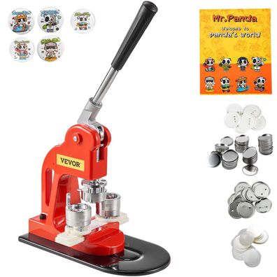 VEVOR Buttonmaschine 25 mm Set mit 500 Teilen Kreisschneider und Formen