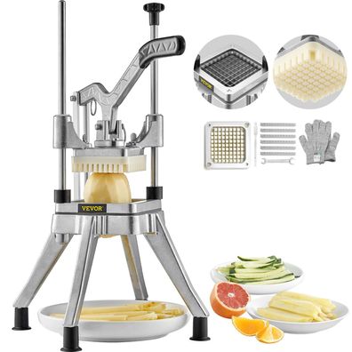 VEVOR Kartoffelschneider Pommesschneider 3/8 Zoll Edelstahl 2 Ersatzklingen