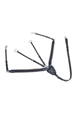 HKM Vorderzeug 6845 Leder schwarz mit abnehmbarer Martingalgabel Warmblut