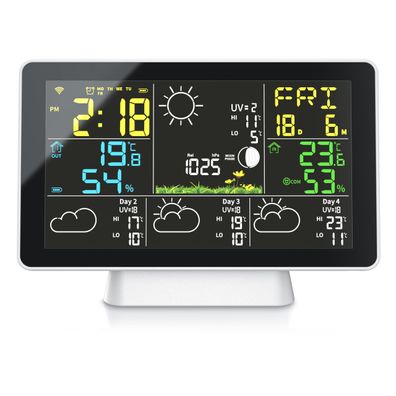 Brandson WLAN Wetterstation Funk mit Außensensor 7,5 Zoll Farbdisplay App