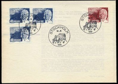 Schweden Nr 553Dl+553Dr+553A+554A BRIEF FDC X880FDE