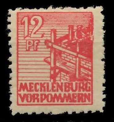 SBZ Mecklbrg VORP. Nr 36yb PF Feld 30 postfrisch X81001E