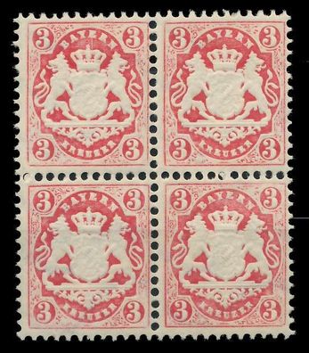 BAYERN WAPPEN-AUSGABE 1875 Nr 33 postfrisch Viererblock X86F3F6