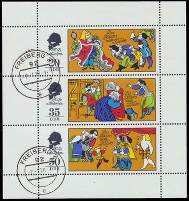 DDR BLOCK Kleinbogen Nr 2096-2098 gestempelt Kleinbg X1146AE