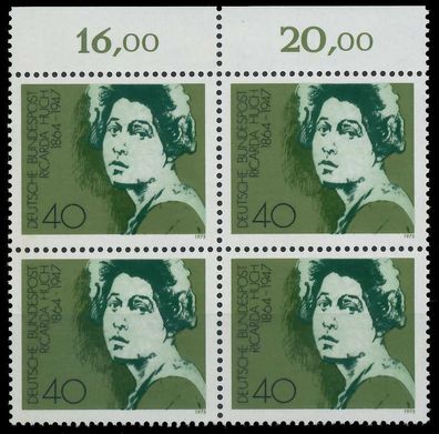 BRD BUND 1975 Nr 827 postfrisch Viererblock ORA X600076