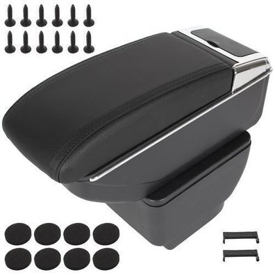 Mazda 2 (07-14) Armlehne mit Ablagefach, schwarzes Öko-Leder + Montagesatz