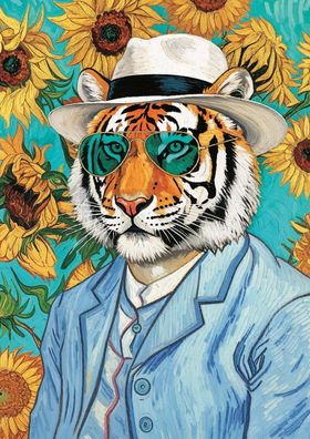 Der Tiger und die Sonnenblumen