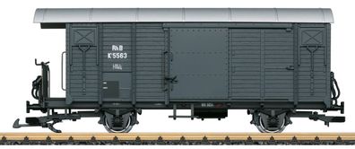 LGB 43814 gedeckter Güterwagen RhB 5563 VI grau Spur 2m