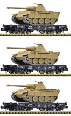 Fleischmann 845606 Schwerlast-Flachwagen DRG mit Panther 3- Spur N