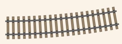 KM1 360210 Echtholzgleis gebogen Radius 1649,4 mm W Spur 0