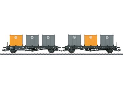 Maerklin 46663 Behälter-Transportwagen Laabs 2-teilig Spur H0