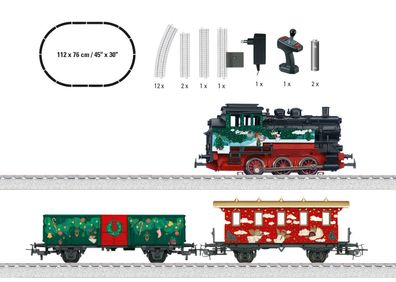 Maerklin 29124 Startset Weihnachten Dampfzug mfx-Decode Spur H0