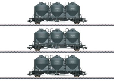 Maerklin 48264 3-teiliges Staubsilowagenset Kds 67 der Spur H0
