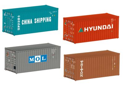 Maerklin 76553 Container-Set 20ft. Spur H0