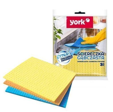 York Schwammtuch Set, 3 Stueck