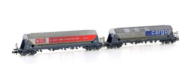 Hobbytrain H23479 2er Set Silowagen Taggnpps SBB Cargo Spur N