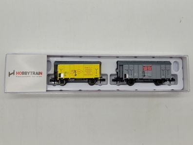 Hobbytrain H24255 2er Set gedeckte Güterwagen K Spur N