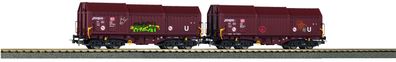 Piko 72246 Set Teleskophaubenwagen Graffiti DB-Carg Spur H0