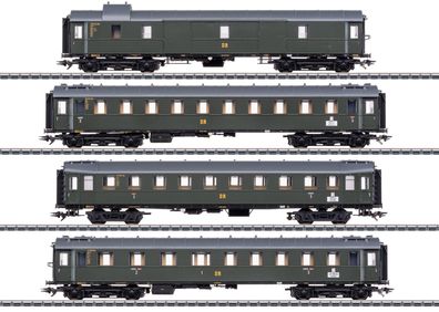 Maerklin 42514 Personenwagen-Set D28 und HECHT DR IIIa Spur H0