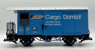 LGB 4127 Güterwagen RhB Cargo Domizil, Vitrinemod Spur 2m
