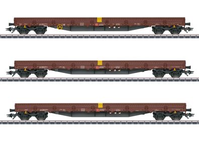 Maerklin 47162 3-tlg. Set Niederbordwagen Res-x mit Sch Spur H0