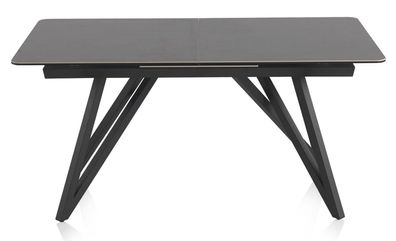 Grau Keramik-Ausziehtisch mit Metallbeine 160/210x91