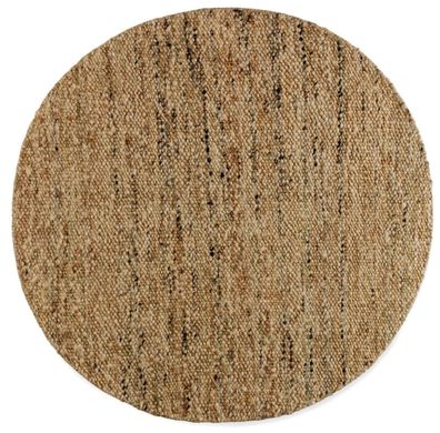 Jute- und Wollteppich 180 cm Durchm
