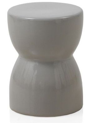 Hocker aus Keramik, grau