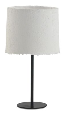 Tischlampe aus Metall 22x22x38 Lampenschirm aus weißem Pappmaché