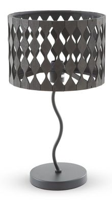 Tischlampe aus schwarzem Sperrholz