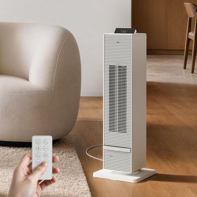 EMKE 2in1 Turm-Heizlüfter 70x24cm 2000W Standheizung Ventilator Oszillation